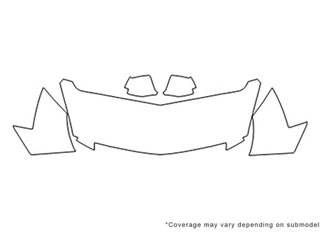 cts Avery Dennison Clear Bra Hood Precut PPF Diagram