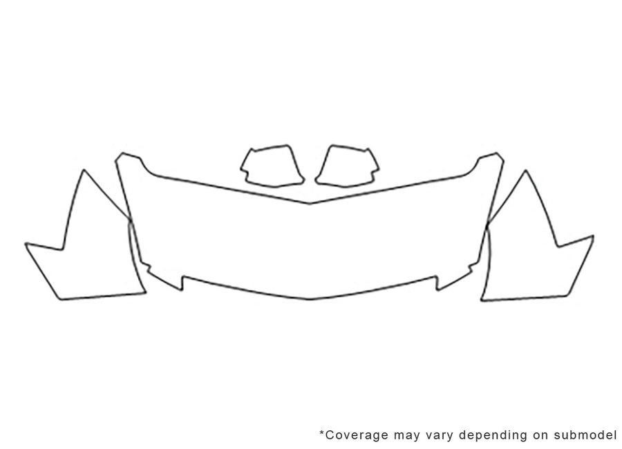 cts Avery Dennison Clear Bra Hood Precut PPF Diagram
