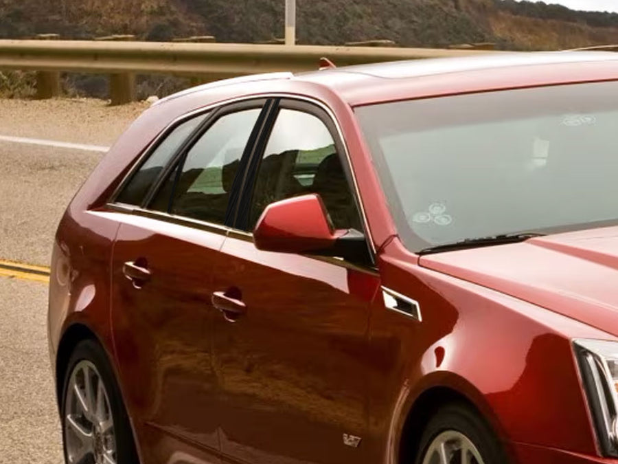 cadillac cts 2008-2013 (sedan) Brushed Aluminum Black Pillar Cover Diagram