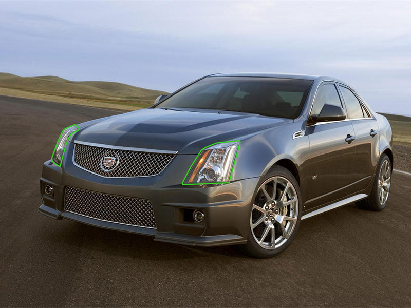 cadillac cts 2008-2013 (sedan / wagon) Headlight Protection Installation Location