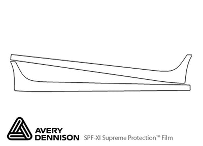 cts Avery Dennison Clear Bra Door Cup Precut PPF Diagram