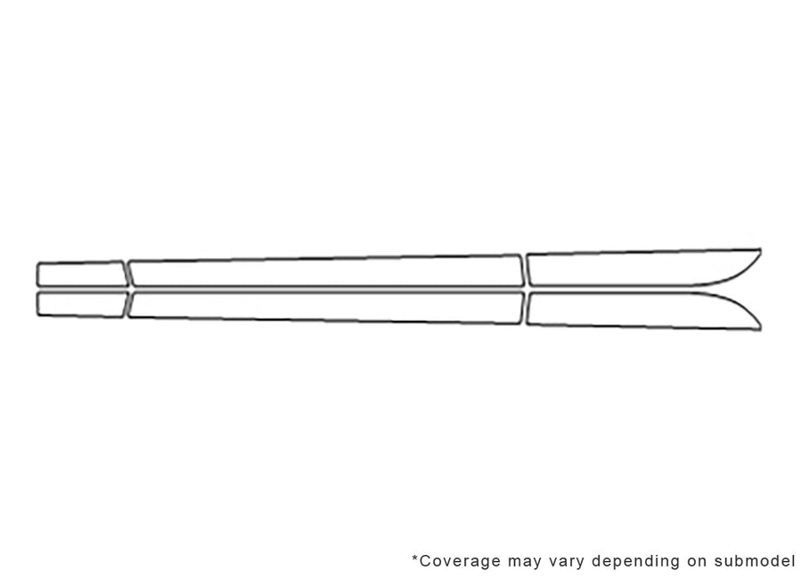 cts 3M Clear Bra Door Cup Precut PPF Diagram