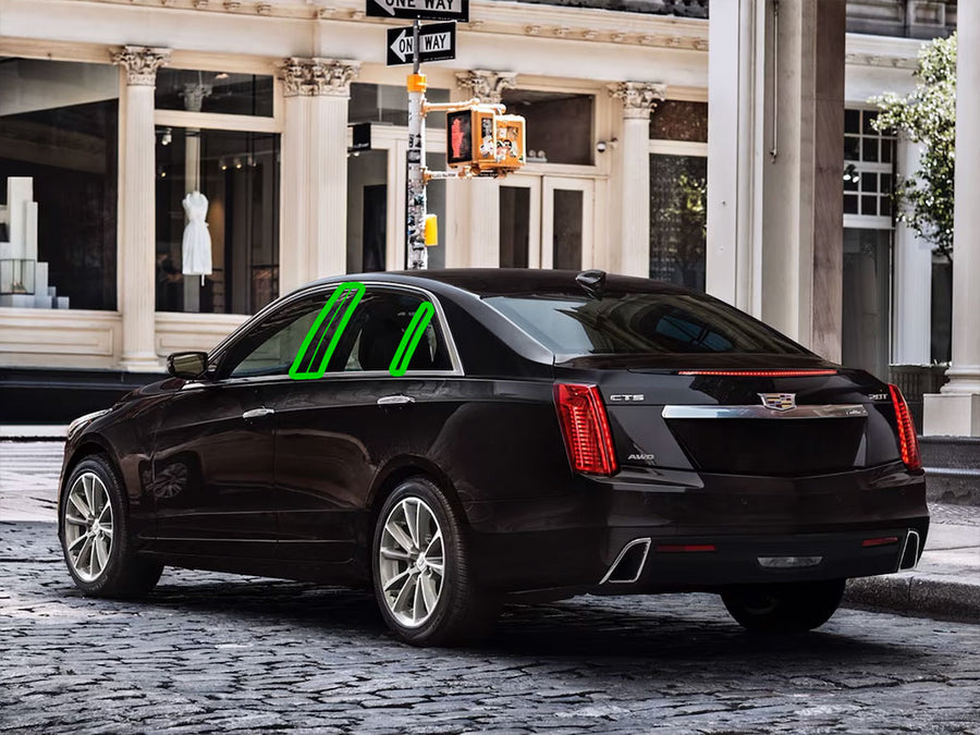 cadillac cts 2014-2019 (sedan) Pillar Post Trim Installation Location