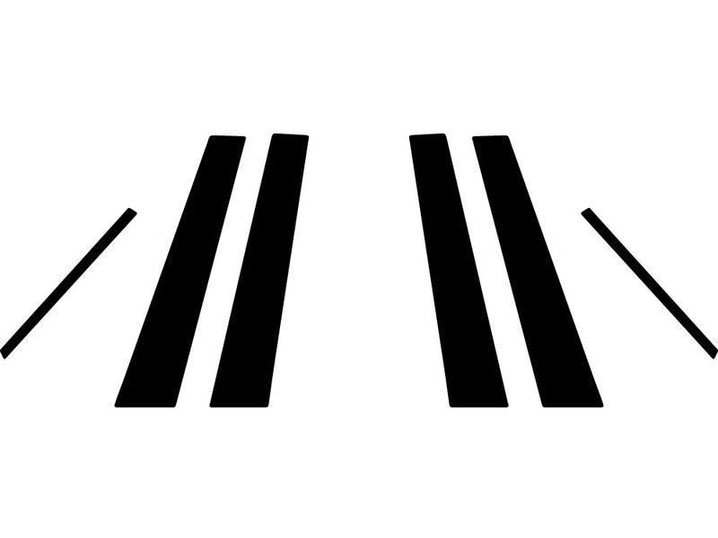 cadillac cts 2014-2019 (sedan) Matte Black Pillar Trim Diagram