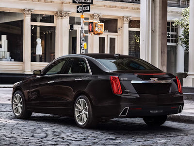 cadillac cts 2014-2019 (sedan) Brushed Aluminum Black Pillar Trim