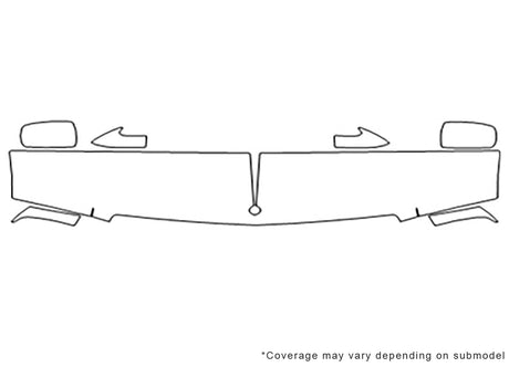 deville Avery Dennison Clear Bra Hood Precut PPF Diagram