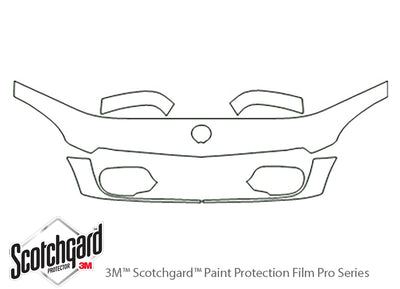 deville 3M Clear Bra Hood Precut PPF Diagram