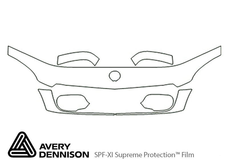 deville Avery Dennison Clear Bra Hood Precut PPF Diagram