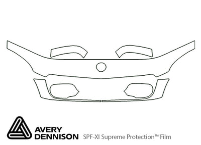 deville Avery Dennison Clear Bra Hood Precut PPF Diagram