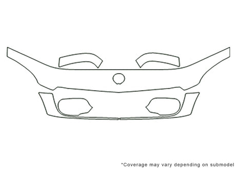 deville 3M Clear Bra Hood Precut PPF Diagram