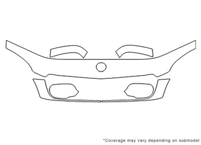 deville Avery Dennison Clear Bra Hood Precut PPF Diagram