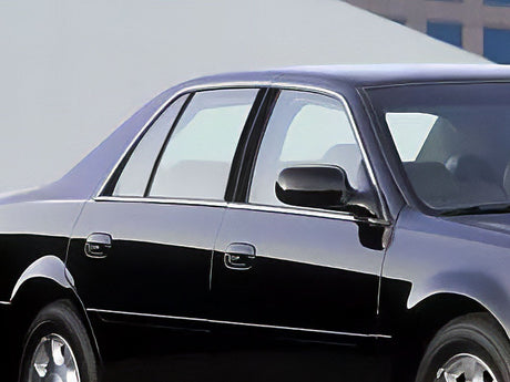 cadillac deville 2000-2005 (sedan) Brushed Aluminum Black Pillar Cover Diagram