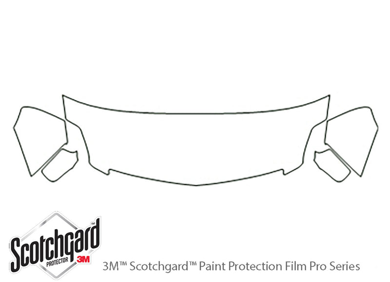 dts 3M Clear Bra Hood Precut PPF Diagram
