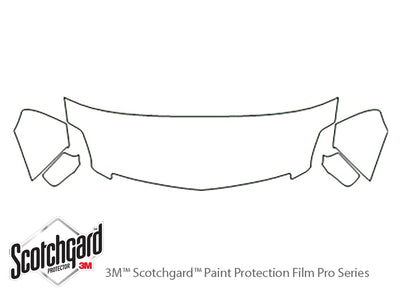 dts 3M Clear Bra Hood Precut PPF Diagram