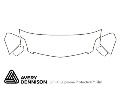 dts Avery Dennison Clear Bra Hood Precut PPF Diagram