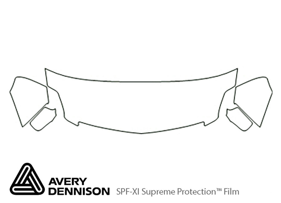 dts Avery Dennison Clear Bra Hood Precut PPF Diagram