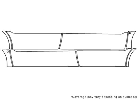 dts 3M Clear Bra Door Cup Precut PPF Diagram