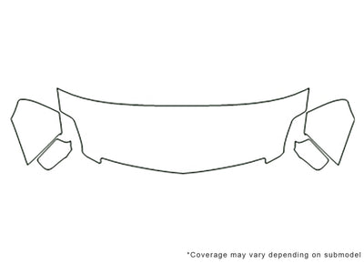 dts Avery Dennison Clear Bra Hood Precut PPF Diagram