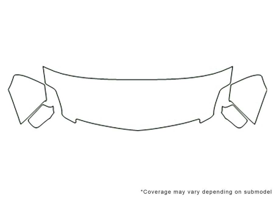 dts Avery Dennison Clear Bra Hood Precut PPF Diagram
