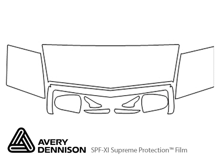 eldorado Avery Dennison Clear Bra Hood Precut PPF Diagram
