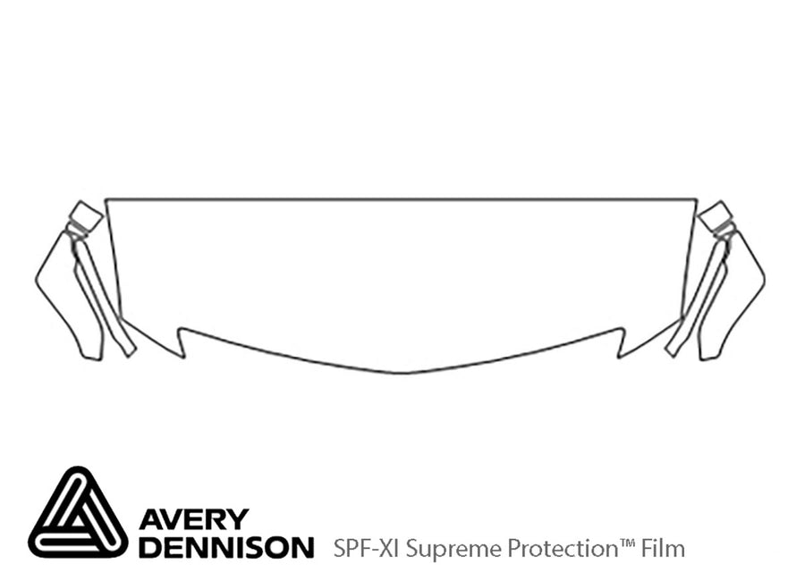 elr Avery Dennison Clear Bra Hood Precut PPF Diagram