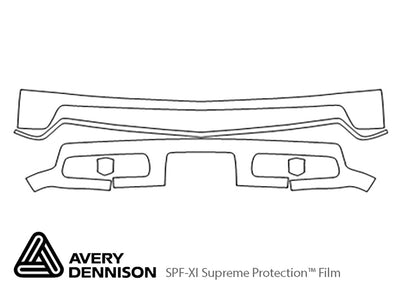 escalade Avery Dennison Clear Bra Bumper Precut PPF Diagram