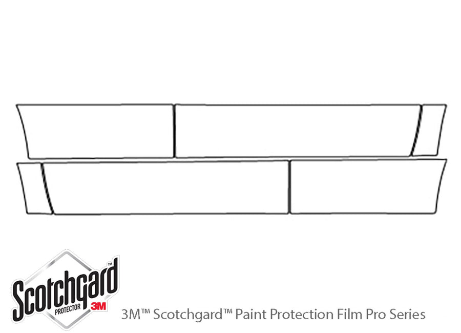 escalade 3M Clear Bra Door Cup Precut PPF Diagram