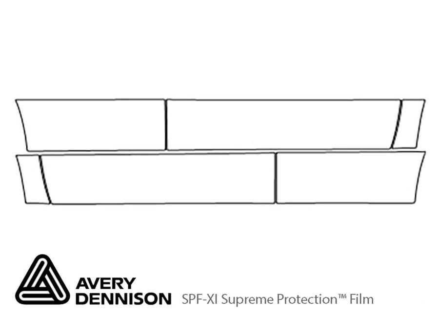 escalade Avery Dennison Clear Bra Door Cup Precut PPF Diagram