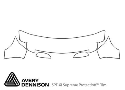 escalade Avery Dennison Clear Bra Hood Precut PPF Diagram