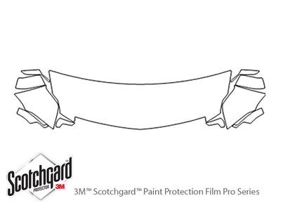 escalade 3M Clear Bra Hood Precut PPF Diagram