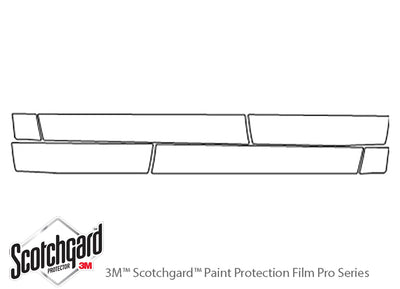 escalade 3M Clear Bra Door Cup Precut PPF Diagram