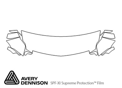 escalade Avery Dennison Clear Bra Hood Precut PPF Diagram