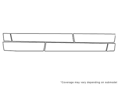 escalade 3M Clear Bra Door Cup Precut PPF Diagram