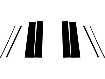 cadillac escalade 2015-2020 (esv / ext) Carbon Fiber Pillar Trim Diagram