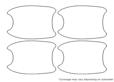 escalade 3M Clear Bra Door Cup Precut PPF Diagram