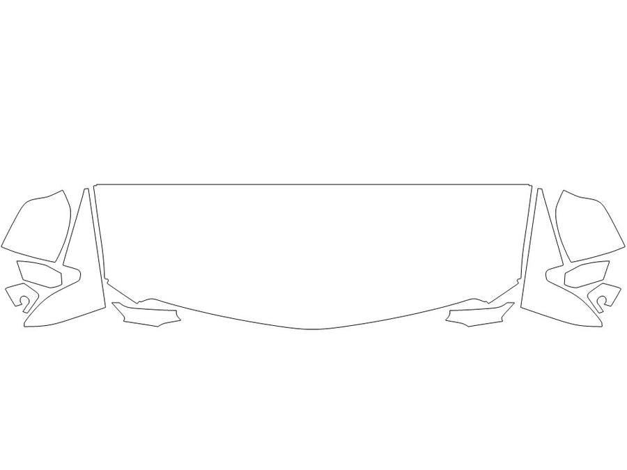 escalade 3M Clear Bra Hood Precut PPF Diagram