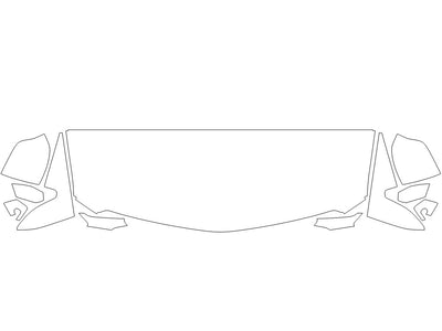 escalade Avery Dennison Clear Bra Hood Precut PPF Diagram