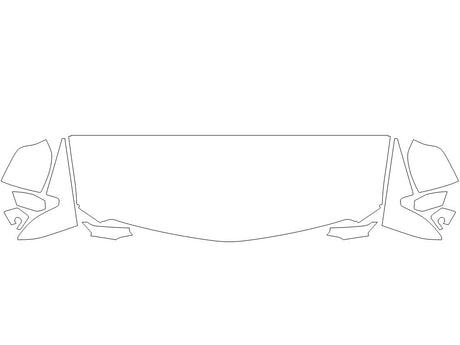 escalade Avery Dennison Clear Bra Hood Precut PPF Diagram