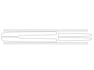 escalade 3M Clear Bra Door Cup Precut PPF Diagram
