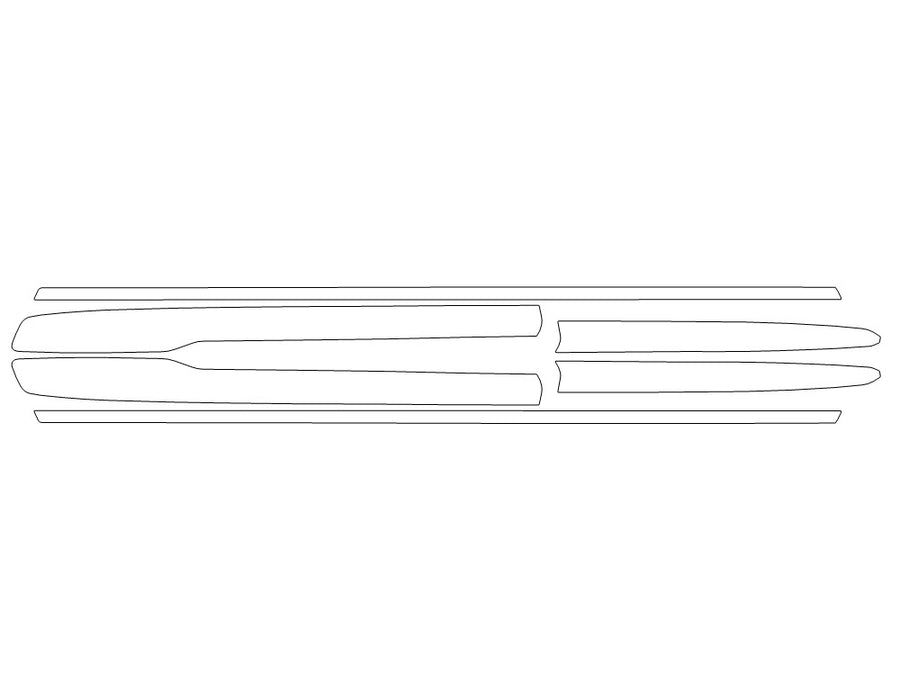 escalade 3M Clear Bra Door Cup Precut PPF Diagram