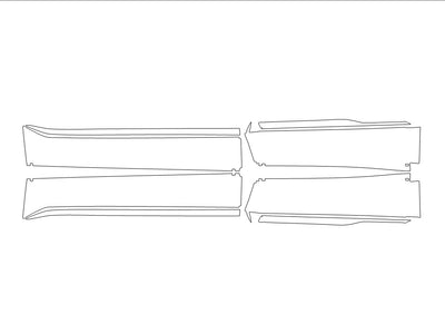 lyriq 3M Clear Bra Door Cup Precut PPF Diagram