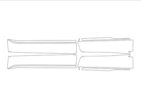 lyriq 3M Clear Bra Door Cup Precut PPF Diagram