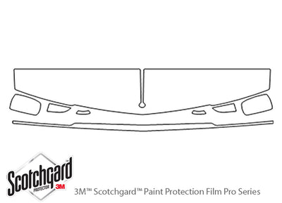seville 3M Clear Bra Hood Precut PPF Diagram