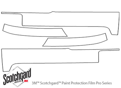 seville 3M Clear Bra Bumper Precut PPF Diagram