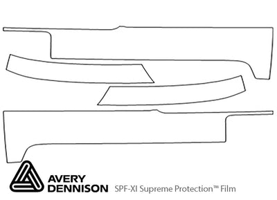 seville Avery Dennison Clear Bra Bumper Precut PPF Diagram
