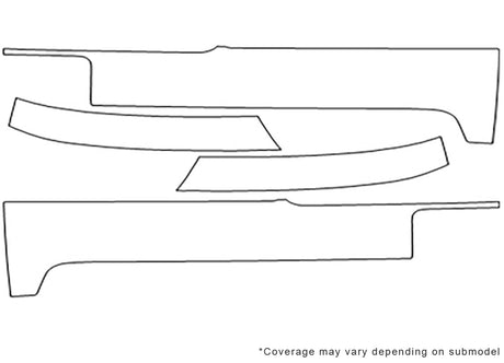 seville 3M Clear Bra Bumper Precut PPF Diagram