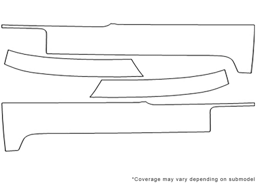 seville 3M Clear Bra Bumper Precut PPF Diagram