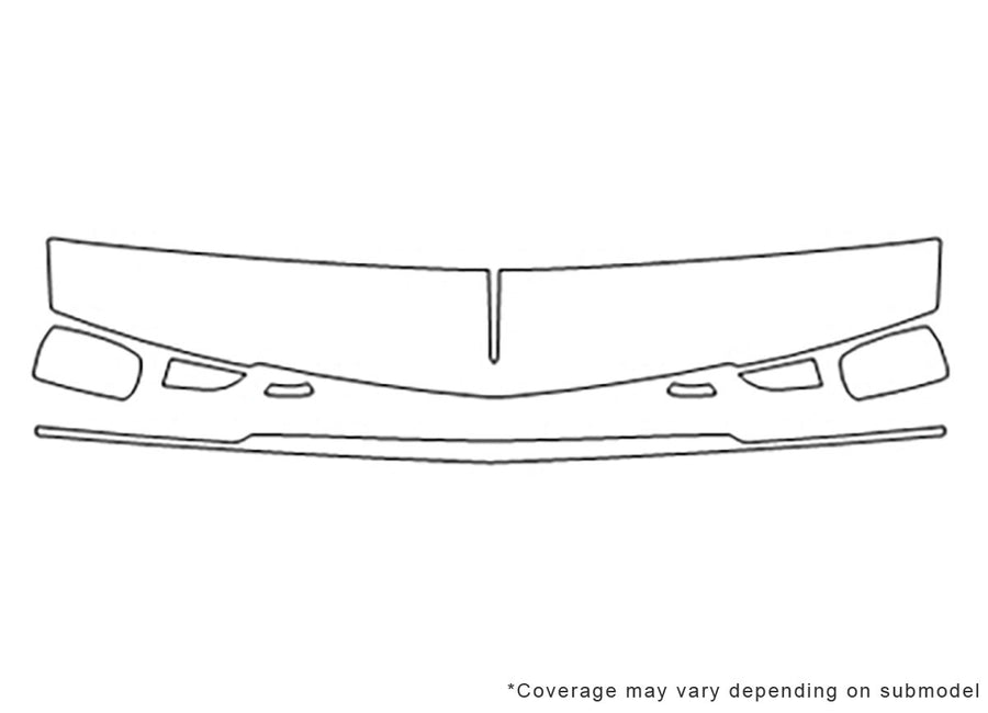 seville 3M Clear Bra Hood Precut PPF Diagram