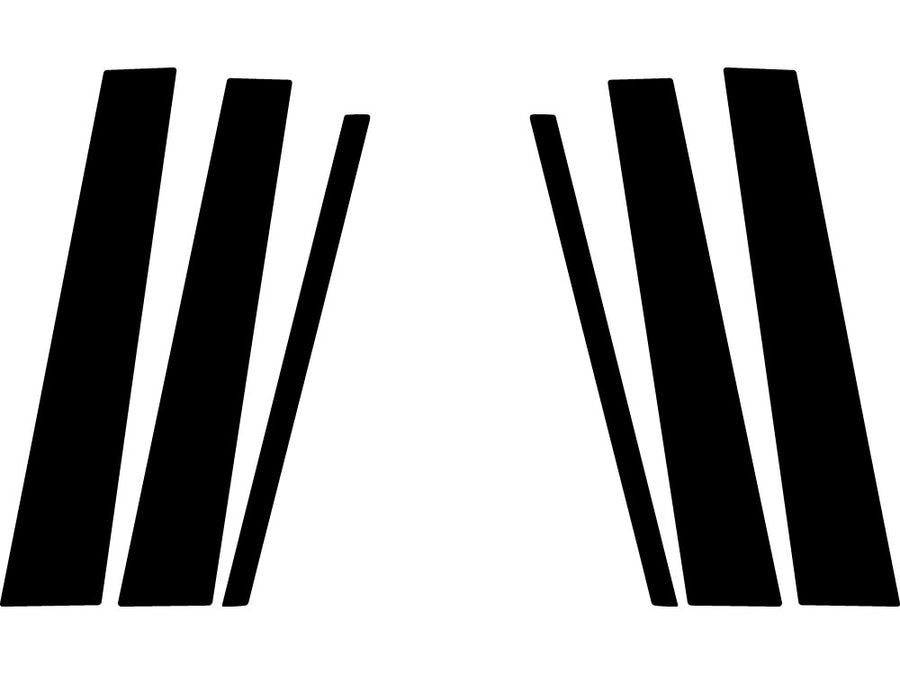 cadillac seville 1998-2004 Matte Black Pillar Trim Diagram