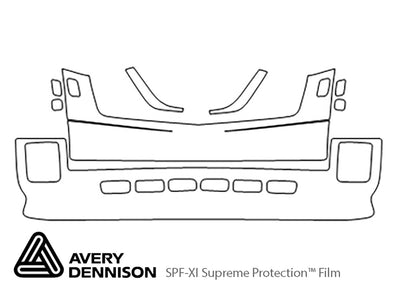 srx Avery Dennison Clear Bra Bumper Precut PPF Diagram